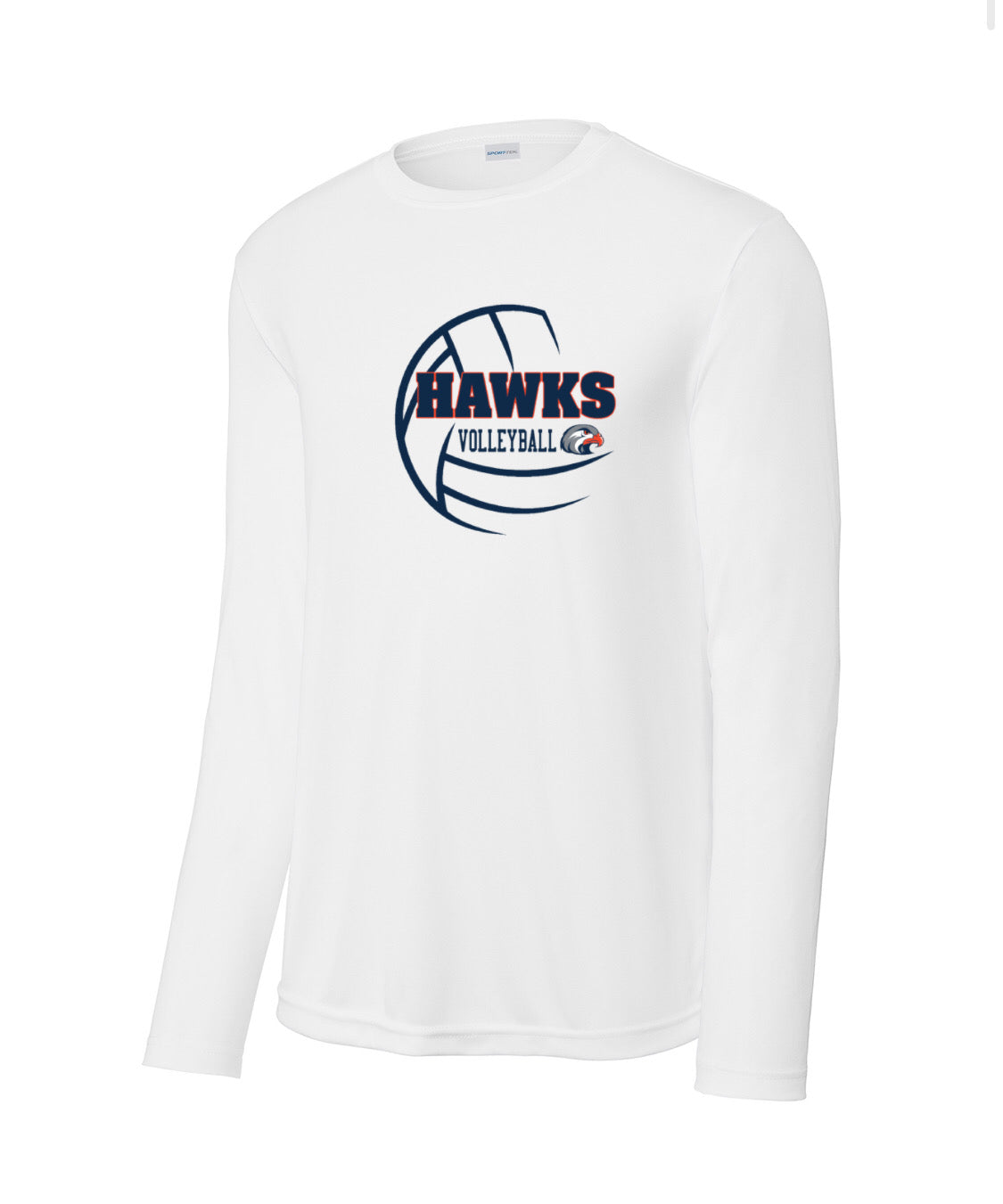 Hawks Volleyball - Performance Long Sleeve T-Shirt - Multiple Color Options - (ALL PRODUCTS WILL BE DELIVERED TO SCHOOL)