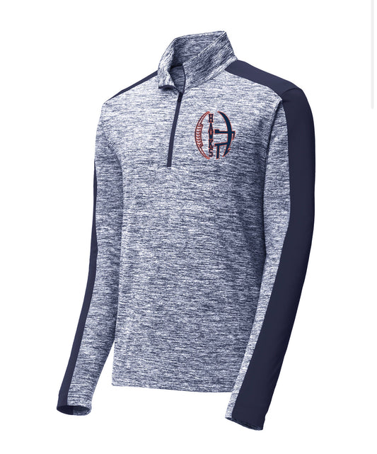 Hawks Football 1/4 Zip Pullover - Navy - (ALL PRODUCTS WILL BE DELIVERED TO SCHOOL)