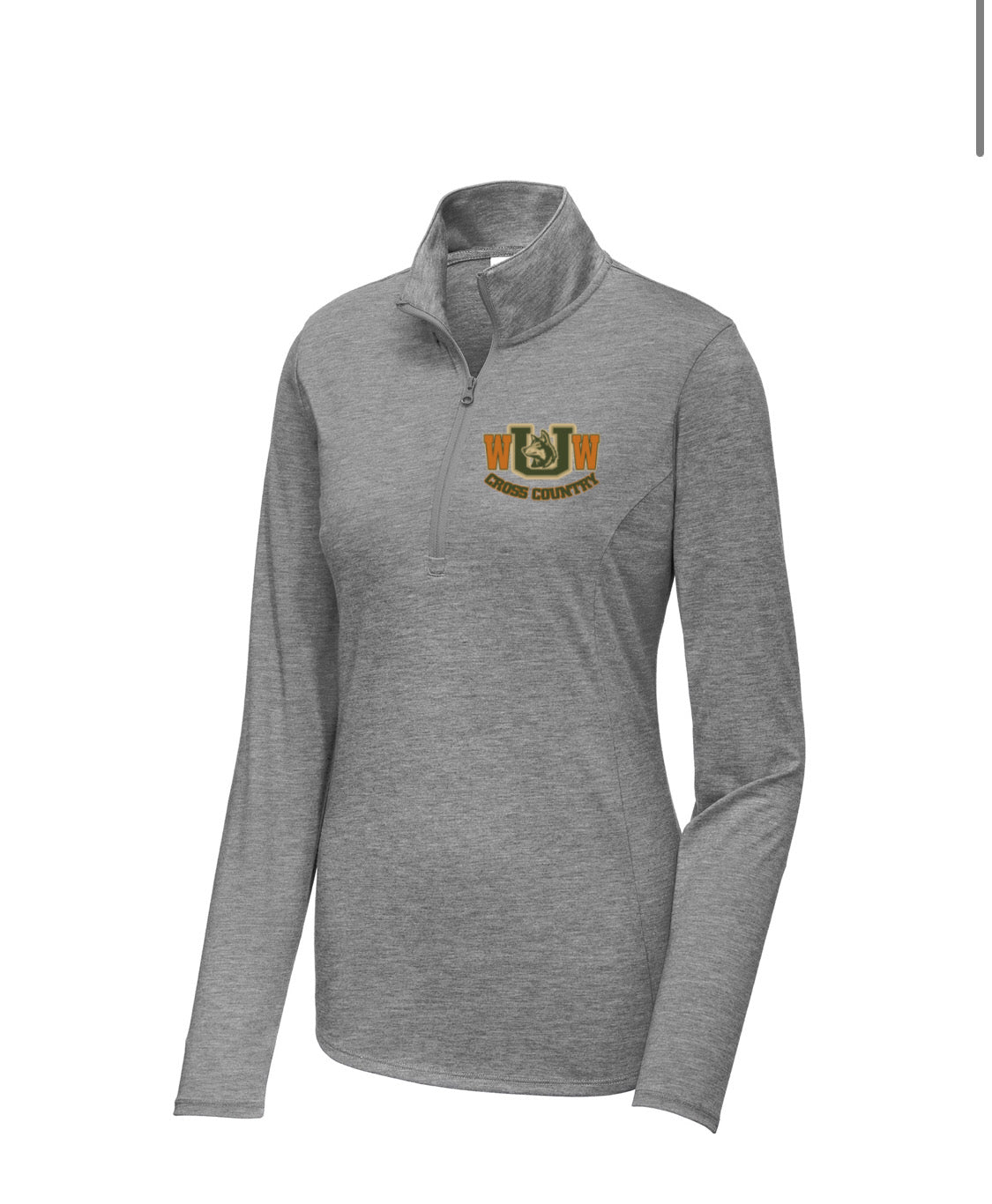 WWU Women's Cross Country - Women's 1/4 Zip Pullover - Dark Heather Gray - (ALL PRODUCTS WILL BE DELIVERED TO SCHOOL)