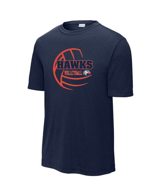 Hawks Volleyball Performance T-Shirt - Multiple Color Options -(ALL PRODUCTS WILL BE DELIVERED TO SCHOOL)