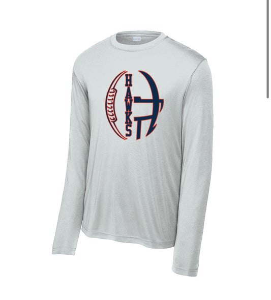 Hawks Football - Performance Long Sleeve T-Shirt - Multiple Color Options - (ALL PRODUCTS WILL BE DELIVERED TO SCHOOL)