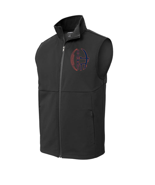 Hawks Football Soft Shell Vest - Black - (ALL PRODUCTS WILL BE DELIVERED TO SCHOOL)