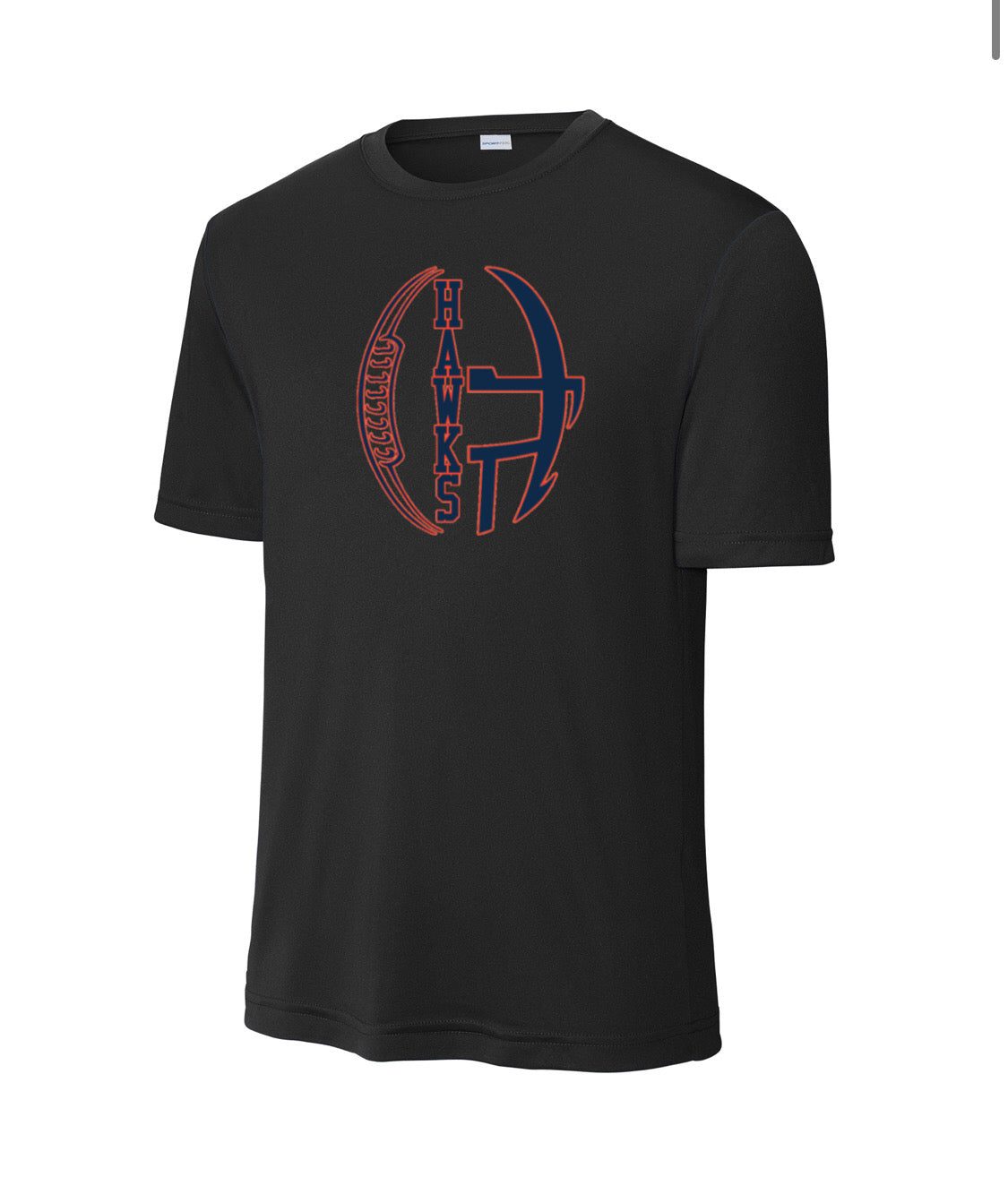 Hawks Football Performance T-Shirt - Multiple Color Options -(ALL PRODUCTS WILL BE DELIVERED TO SCHOOL)