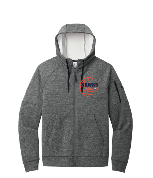 Hawks Volleyball NIKE Therma-FIT Pocket Full-Zip Fleece Hoodie - Multiple Color Options - (ALL PRODUCTS WILL BE DELIVERED TO SCHOOL)
