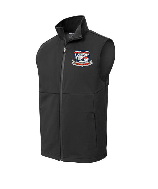 Hawks Soccer Soft Shell Vest - Black - (ALL PRODUCTS WILL BE DELIVERED TO SCHOOL)