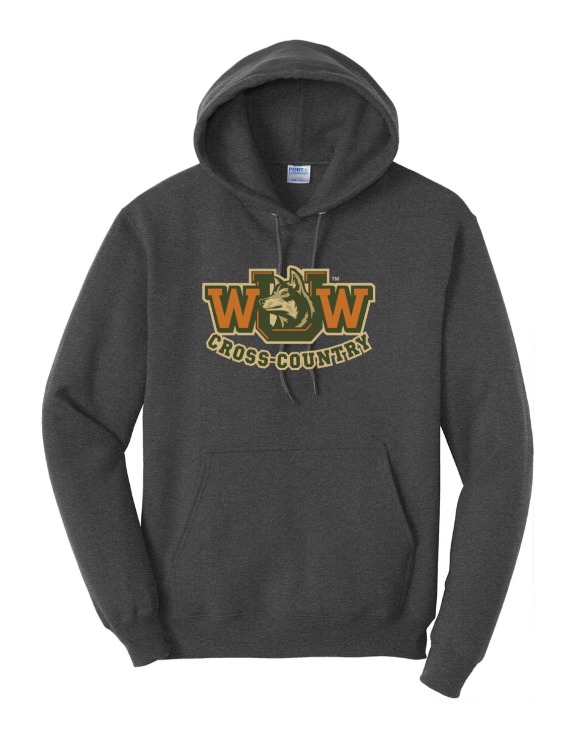 WWU Women's Cross Country Hoodie - Athletic Heather and Dark Gray - (ALL PRODUCTS WILL BE DELIVERED TO THE SCHOOL)