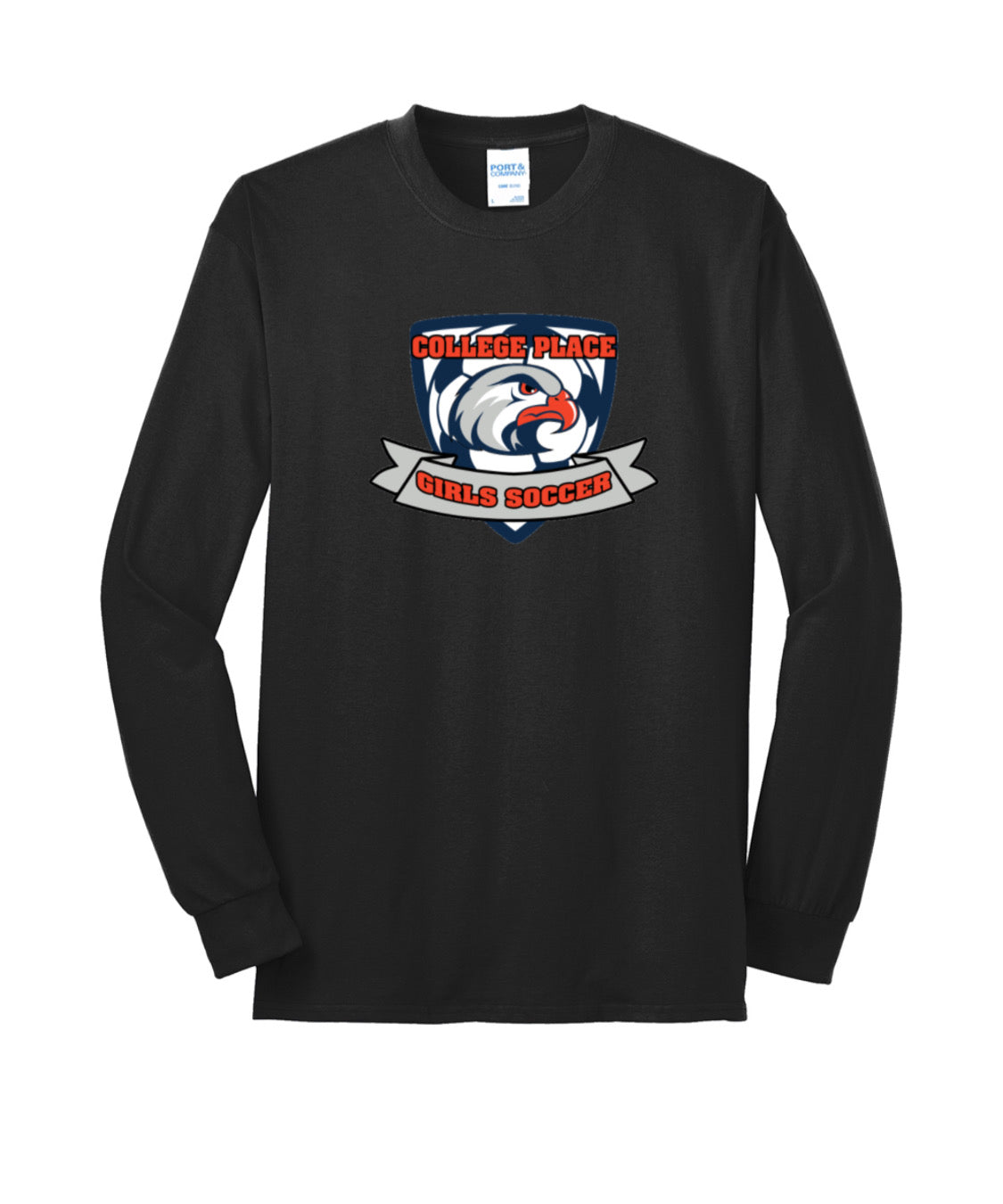 Hawks Soccer - Long Sleeve 50/50 T-Shirt - Multiple Color Options - (ALL PRODUCTS WILL BE DELIVERED TO SCHOOL)