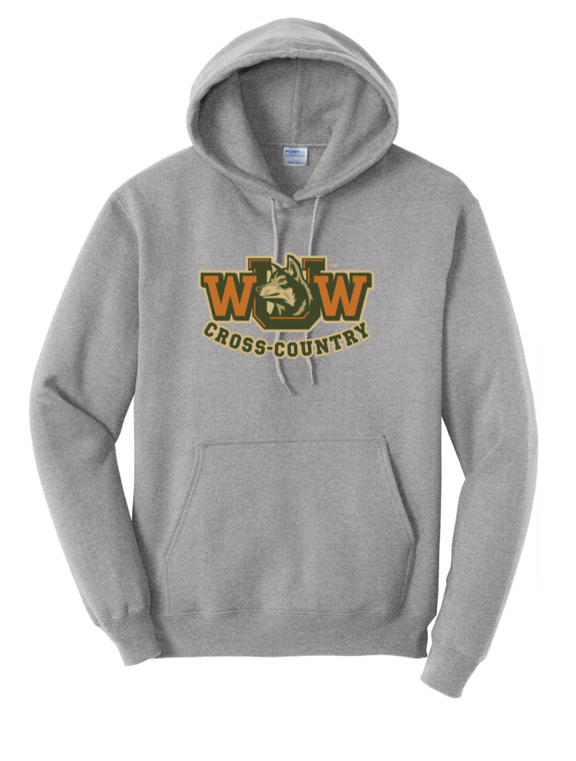 WWU Women's Cross Country Hoodie - Athletic Heather and Dark Gray - (ALL PRODUCTS WILL BE DELIVERED TO THE SCHOOL)