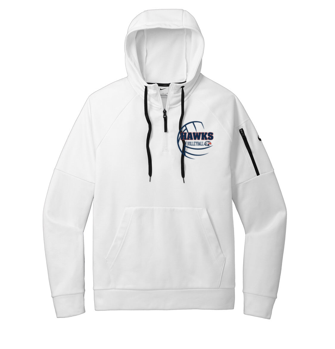 Hawks Volleyball NIKE Therma-FIT Pocket 1/4-Zip Fleece Hoodie - Multiple Color Options - (ALL PRODUCTS WILL BE DELIVERED TO SCHOOL)