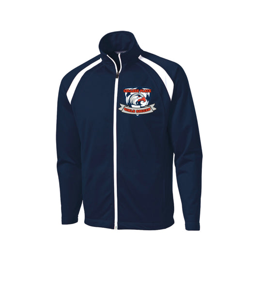 Hawks Soccer - Men's Sport-Tek® Tricot Track Jacket - Navy/White - (ALL PRODUCTS WILL BE DELIVERED TO SCHOOL)