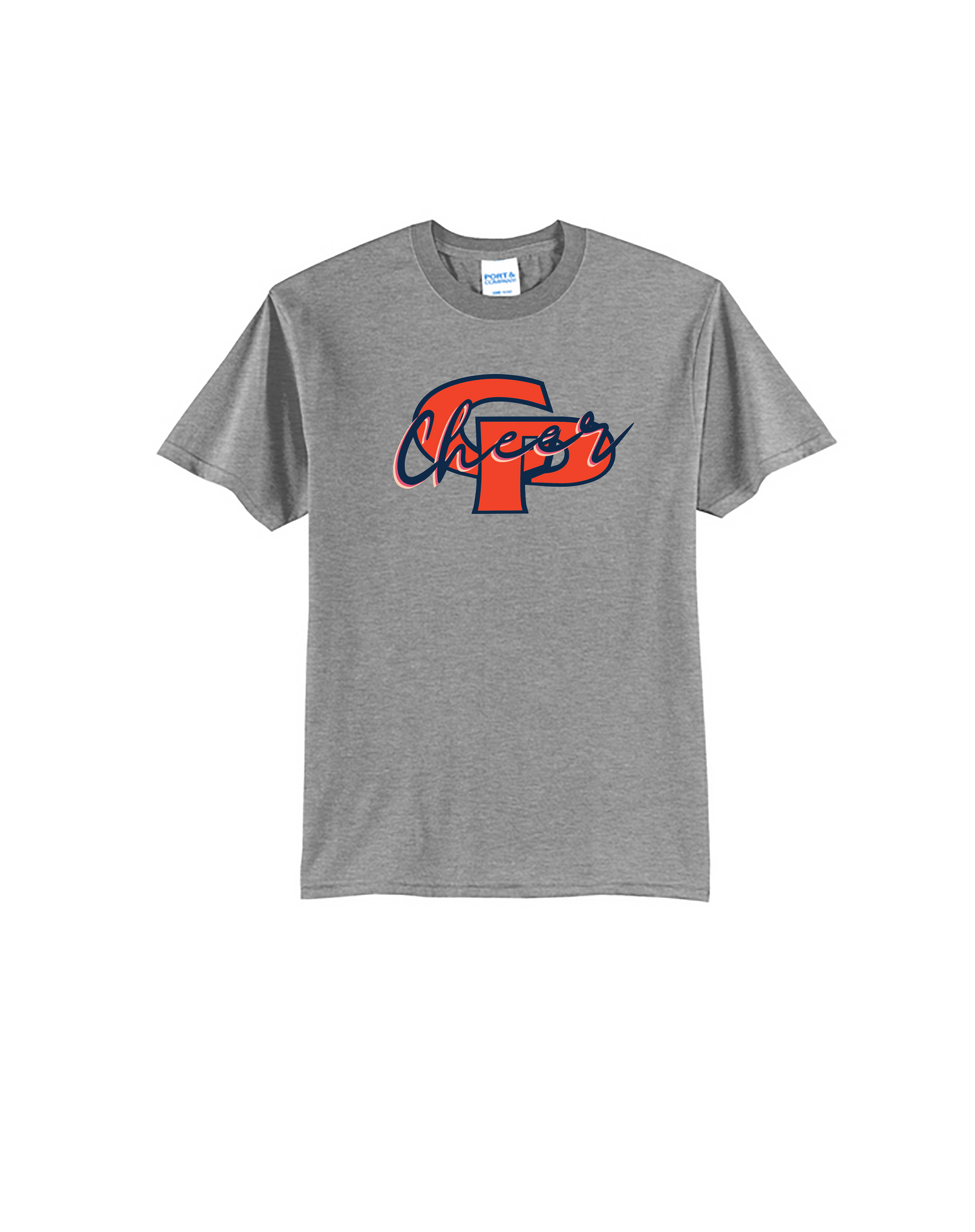 Hawks Cheer 50/50 T-Shirt - Navy or White - (ALL PRODUCTS WILL BE DELIVERED TO SCHOOL)